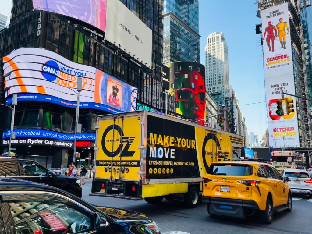 Oz Moving truck in NYC Time Square